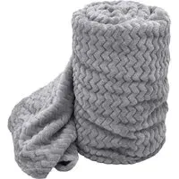 Moda Plush Throw - Silver, Polyester
