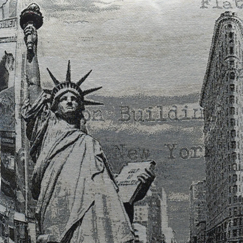 New York Tapestry Filled Cushion 2 Pack