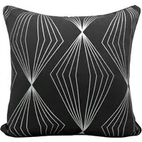 Onyx Filled Cushion 2 Pack - Black, Polyester