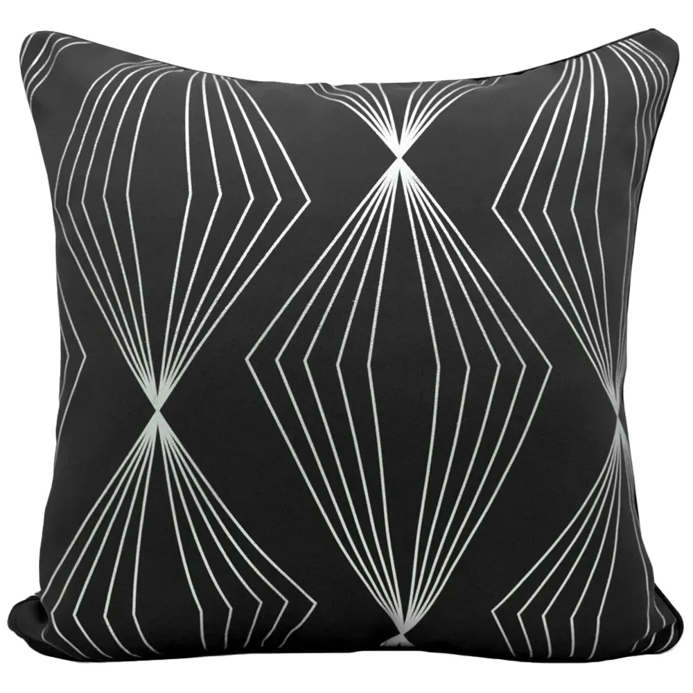 Onyx Filled Cushion 2 Pack - Black, Polyester image