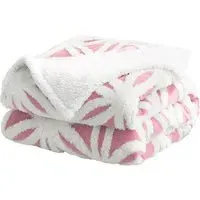 Orbit Sherpa Throw - Coral Pink, Polyester