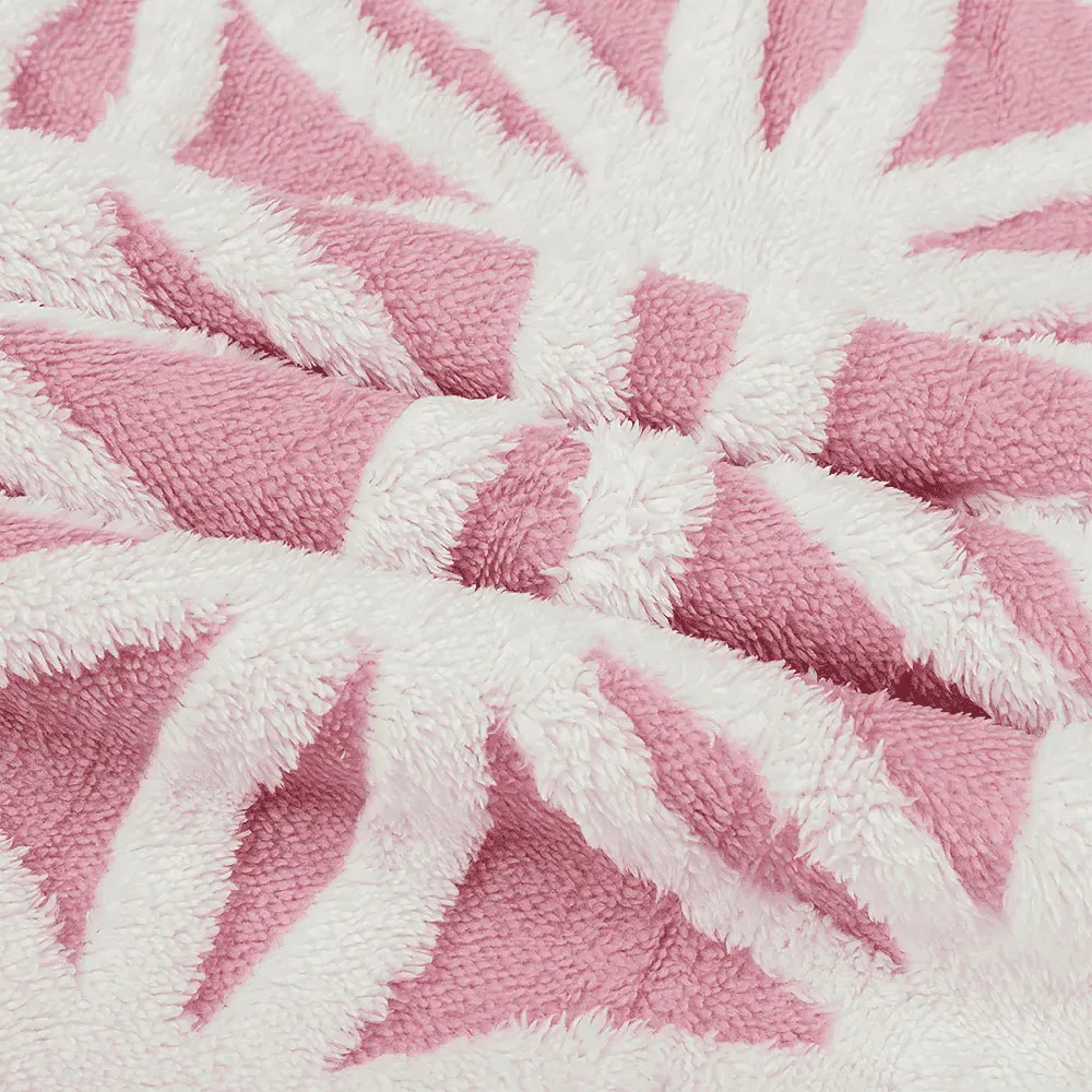 Orbit Sherpa Throw - Coral Pink, Polyester