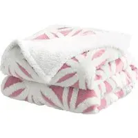 Orbit Sherpa Throw - Coral Pink, Polyester