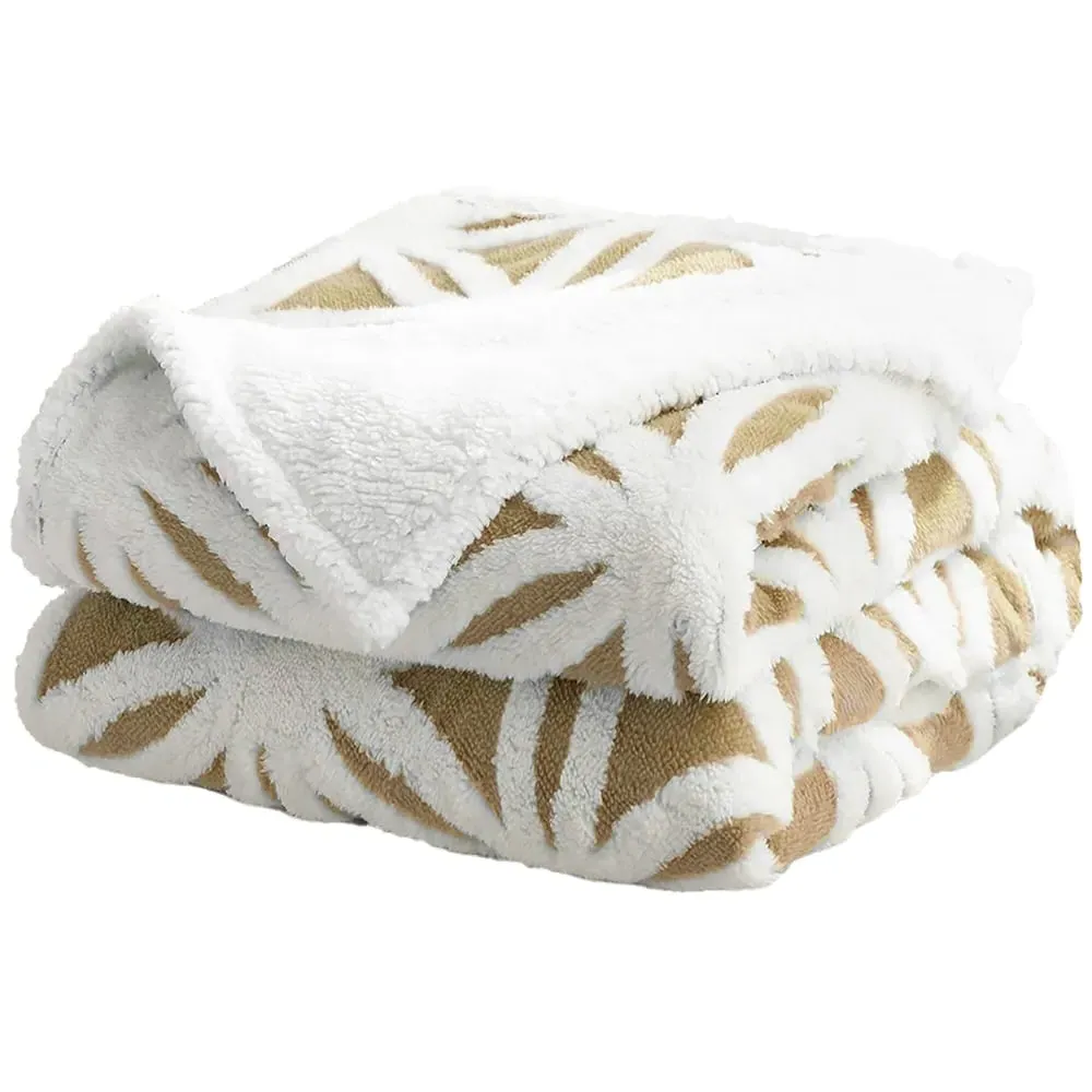 Orbit Sherpa Throw - Latte, Polyester