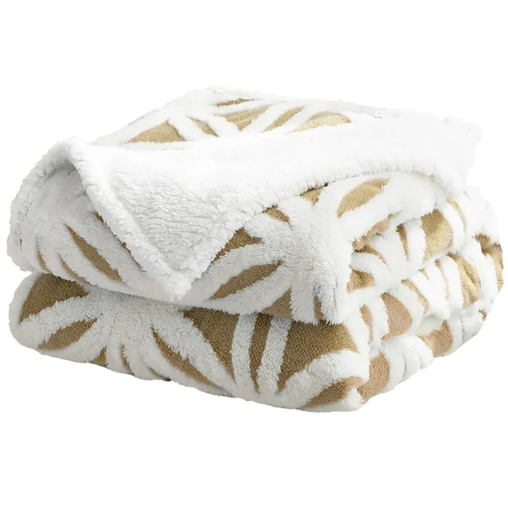 Orbit Sherpa Throw - Latte, Polyester