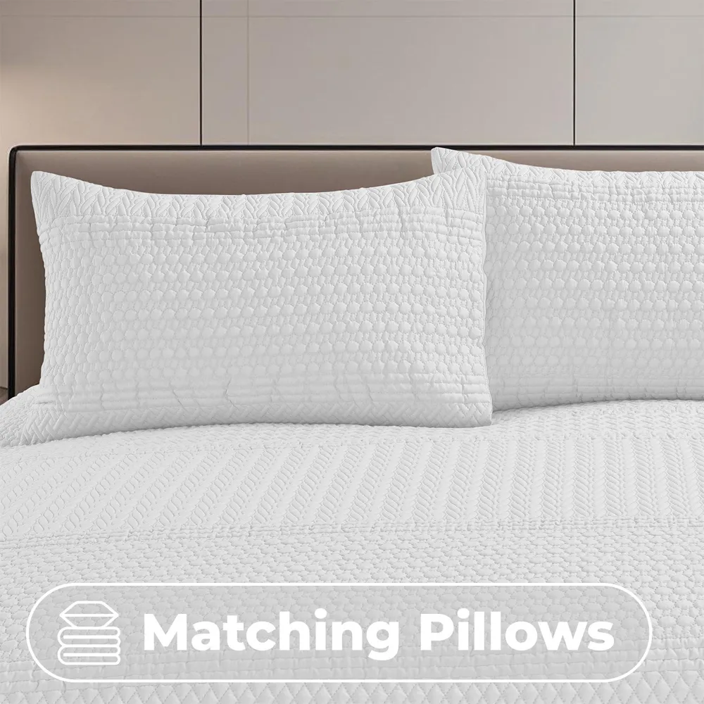 Paloma Super King Size Duvet Set - White