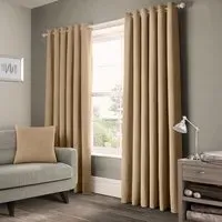 Panama Eyelet Curtains - Natural, Cotton