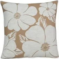 Poppy Chenille Filled Cushion 2 Pack - Cream
