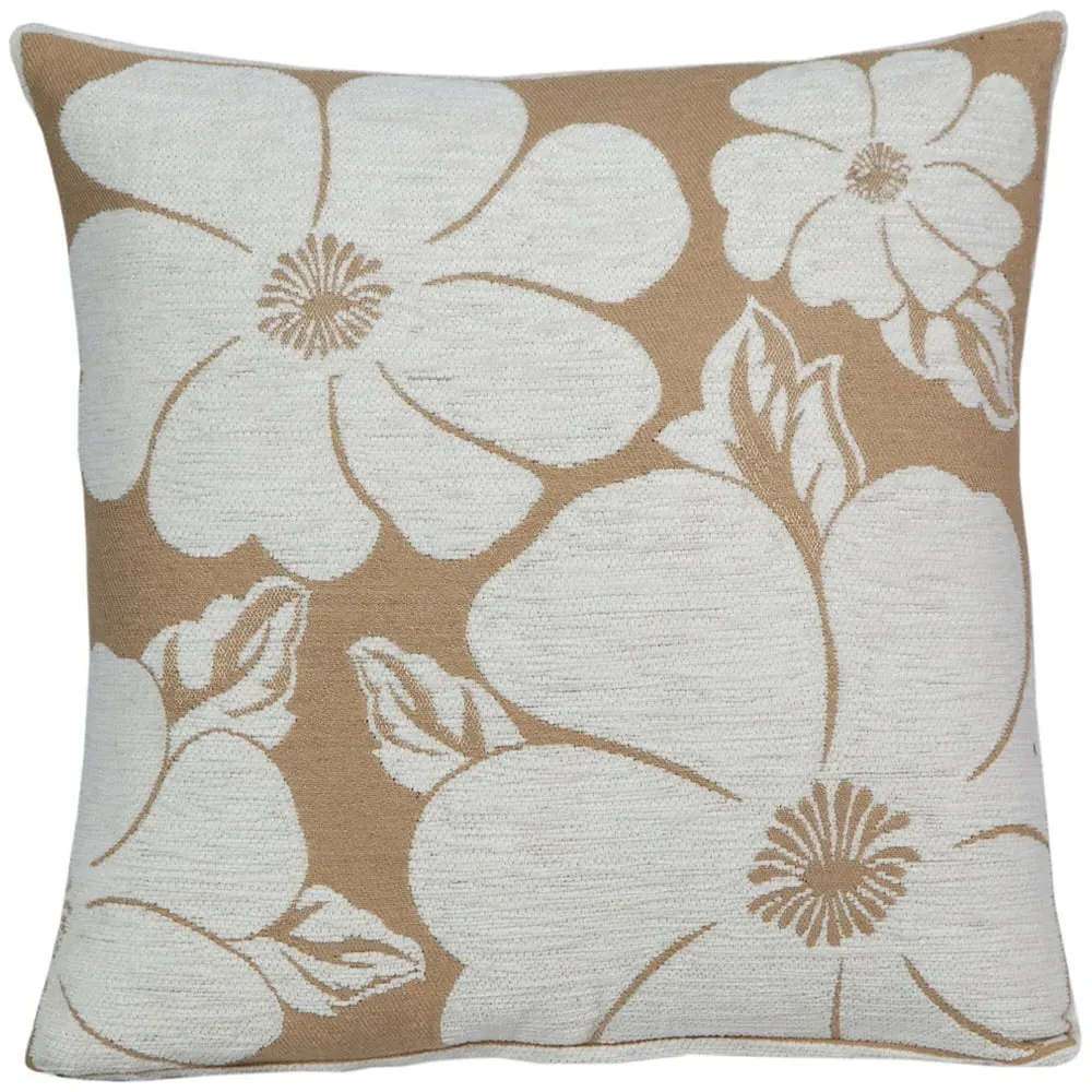 Poppy Chenille Filled Cushion 2 Pack - Cream image