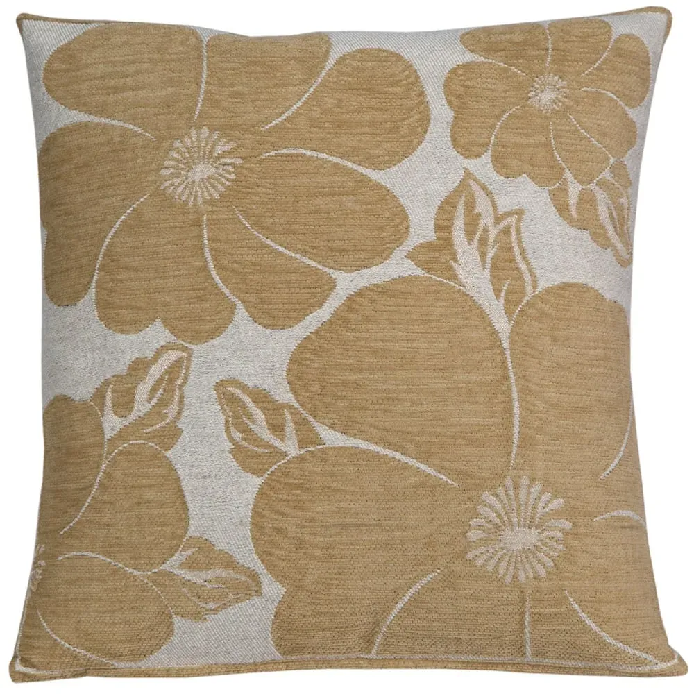 Poppy Chenille Filled Cushion 2 Pack - Latte