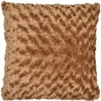 Posy Chenille Filled Cushion 2 Pack - Brown