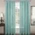 Riva Plain Slot Top Voile Panel Curtain - Duck Egg, Polyester