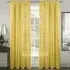 Riva Plain Slot Top Voile Panel Curtain - Ochre, Polyester