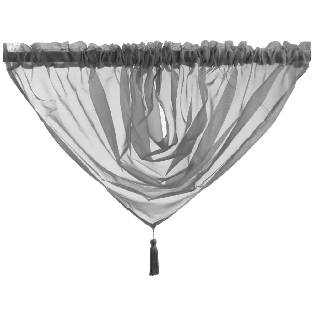 Riva Swag Curtain - Charcoal, Polyester