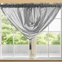 Riva Swag Curtain - Charcoal, Polyester