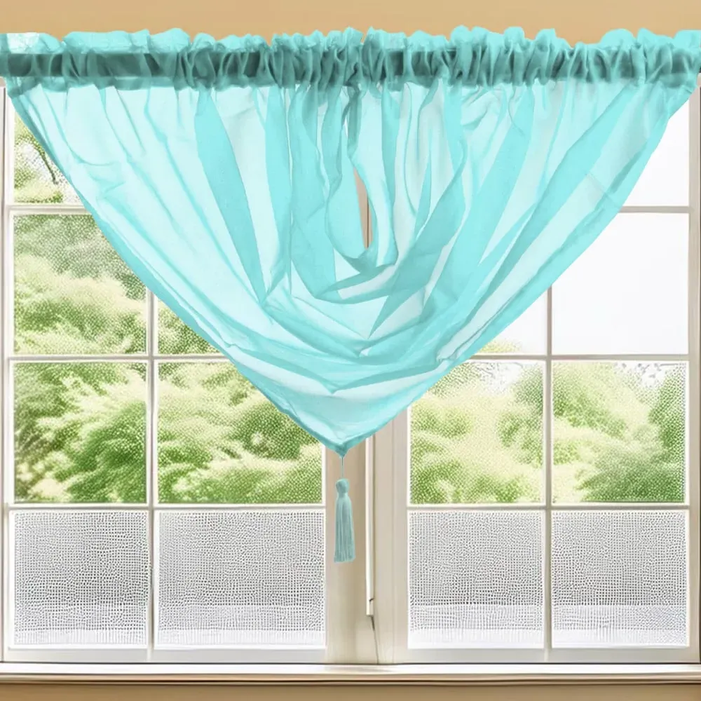 Riva Swag Curtain - Duck Egg, Polyester