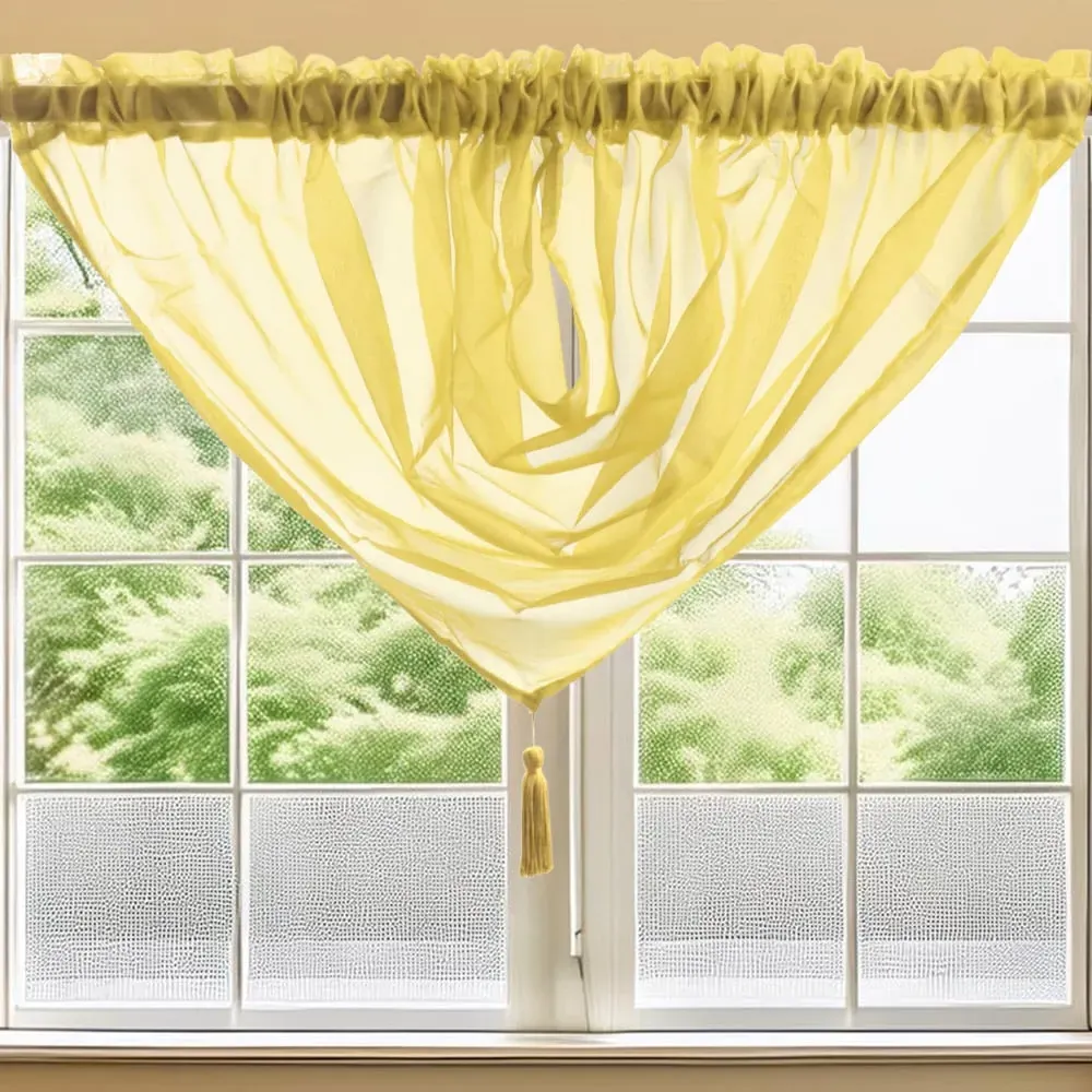 Riva Swag Curtain - Ochre, Polyester