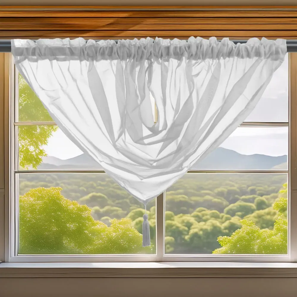 Riva Swag Curtain - Silver, Polyester