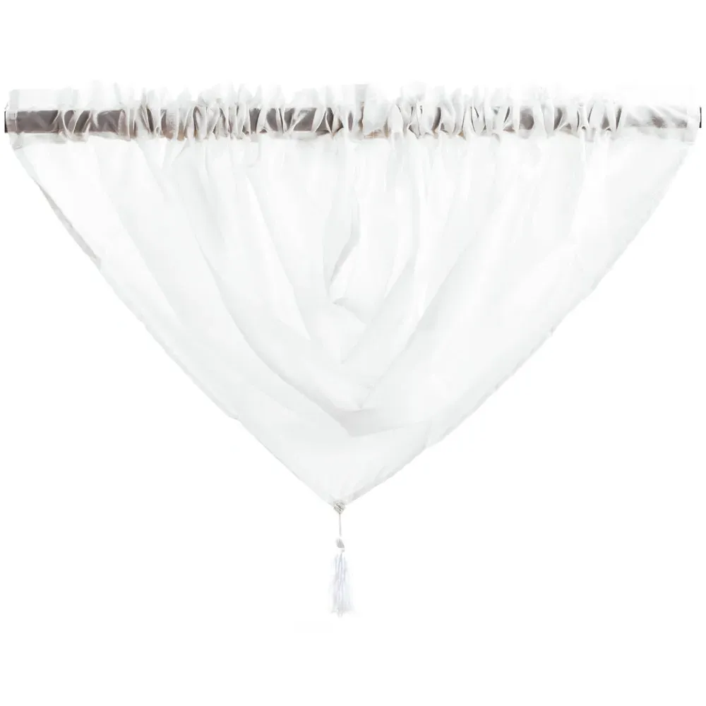 Riva Swag Curtain - White, Polyester