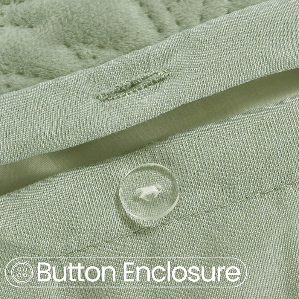 Savannah Double Duvet Set - Sage, Velvet