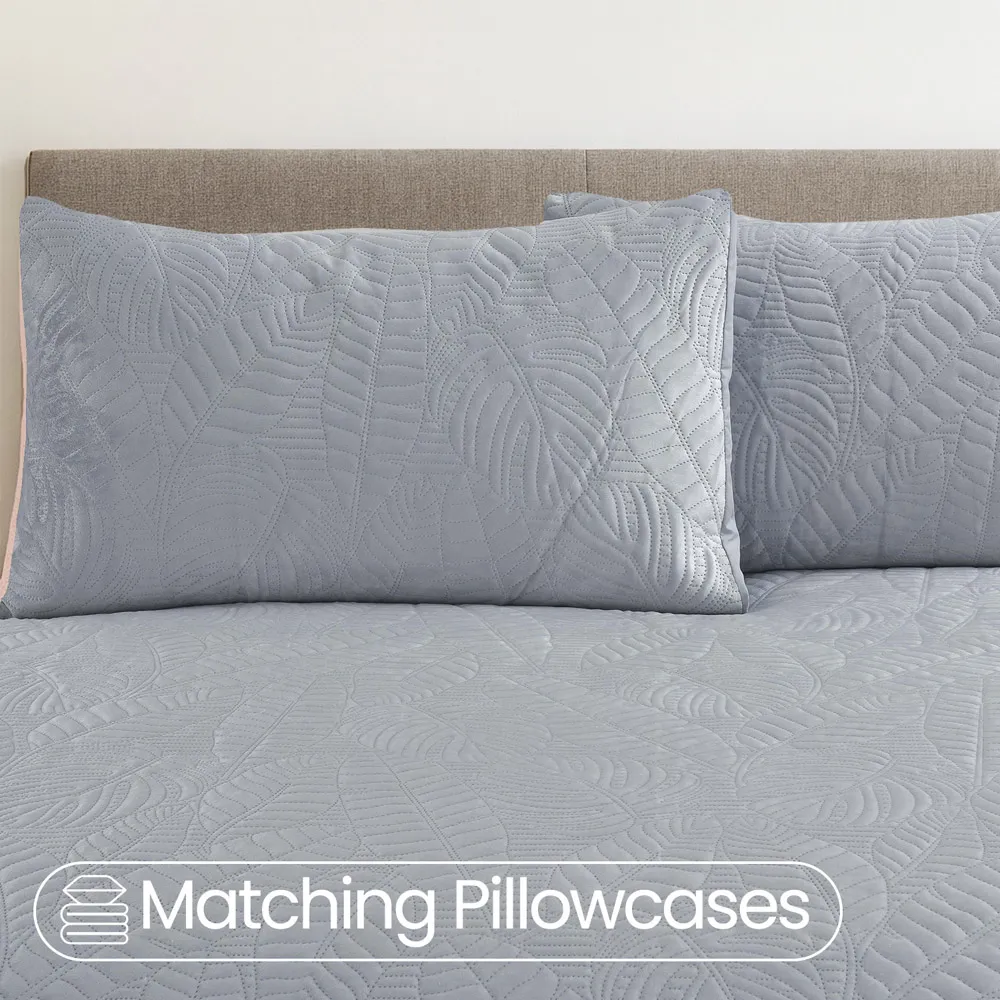 Savannah Double Duvet Set - Silver, Velvet