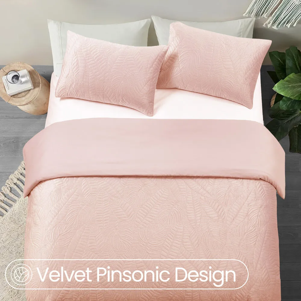 Savannah King Size Duvet Set - Pink, Velvet
