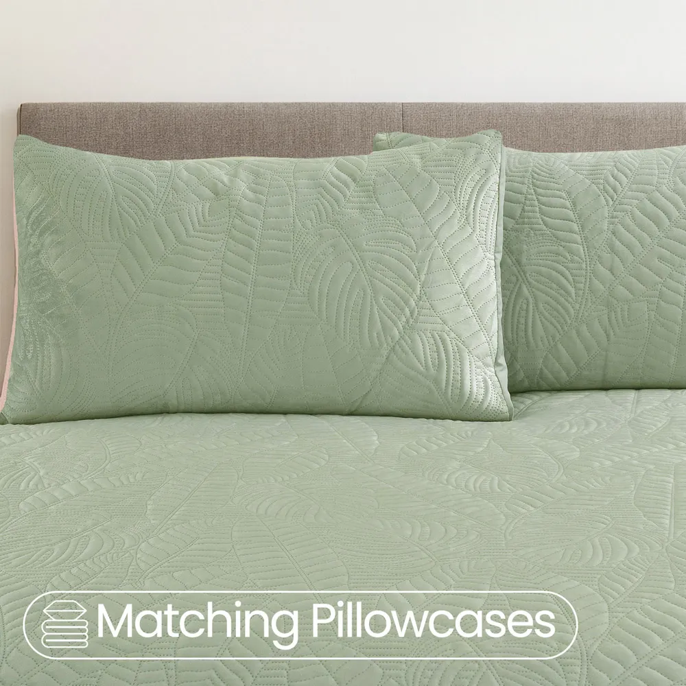 Savannah King Size Duvet Set - Sage, Velvet