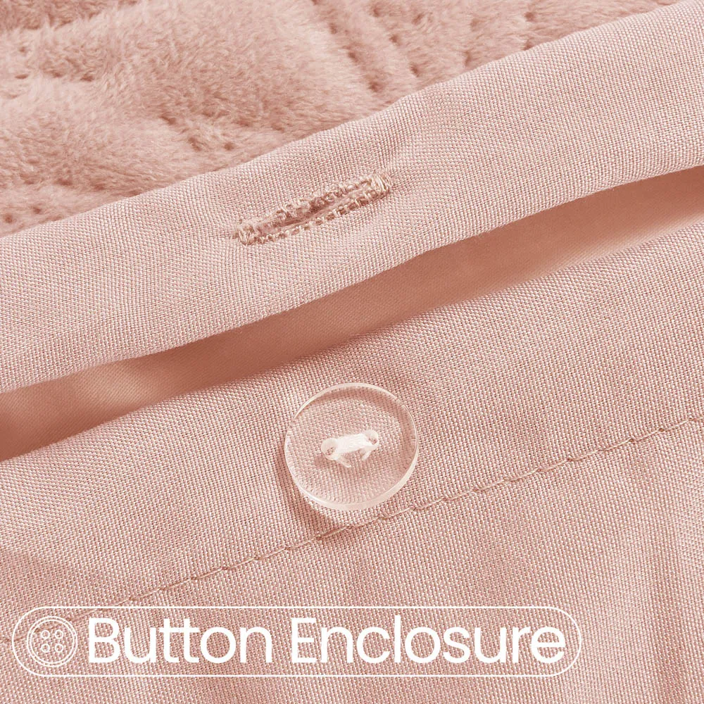 Savannah Single Duvet Set - Pink, Velvet