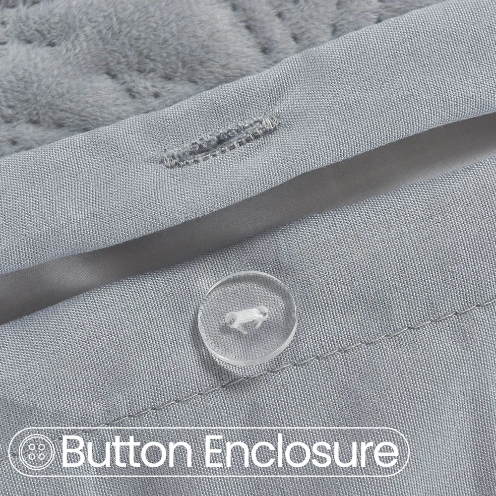 Savannah Single Duvet Set - Silver, Velvet