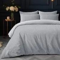 Savannah Single Duvet Set - Silver, Velvet