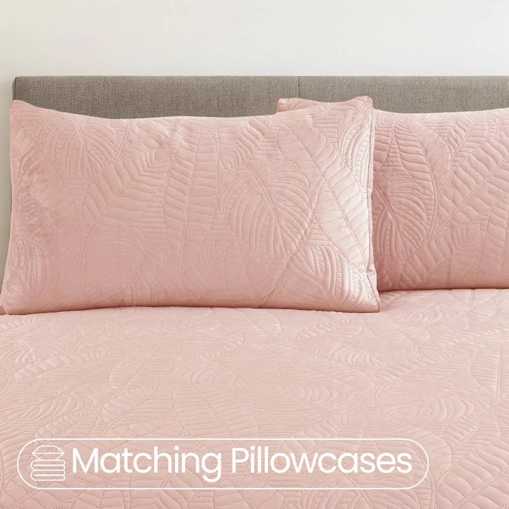 Savannah Super King Size Duvet Set - Pink, Velvet