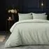 Savannah Super King Size Duvet Set - Sage, Velvet