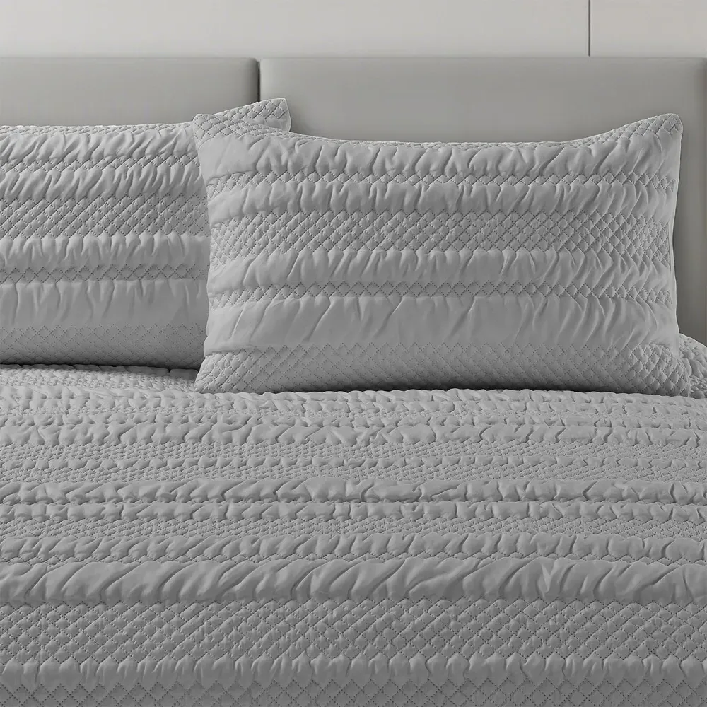 Saville King Size Duvet Set - Silver