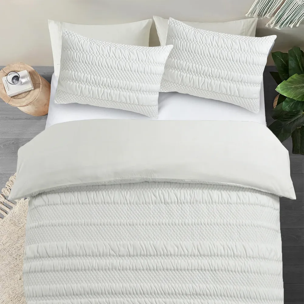Saville Super King Size Duvet Set - White