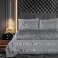 Sephora Bedspread Set - Silver