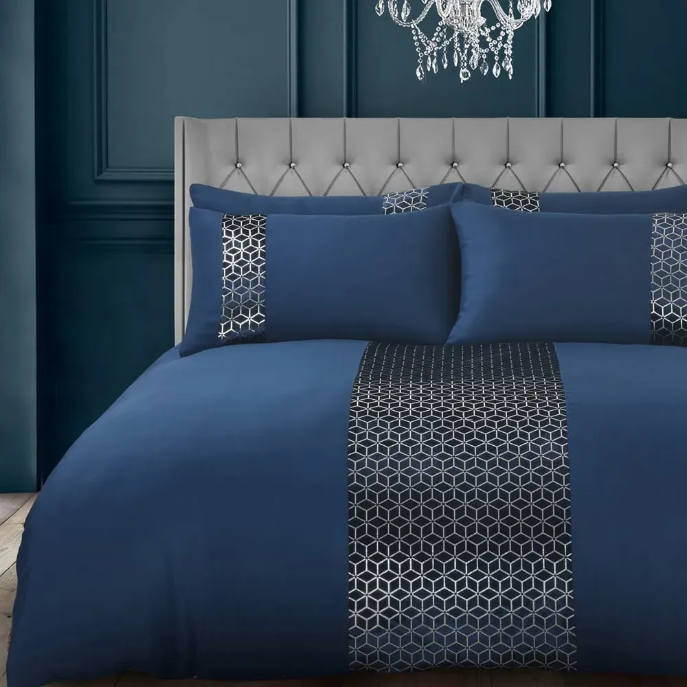 Sephora Super King Size Duvet Set - Navy