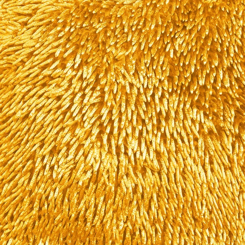 Shaggy Chenille Filled Cushion 2 Pack - Yellow