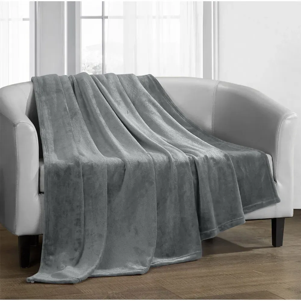 Silver Mink Throw - Silver