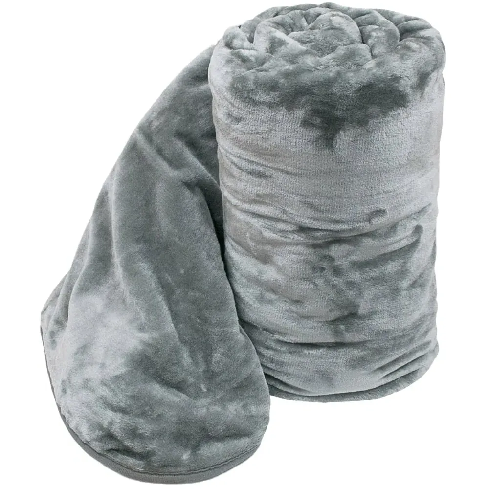 Silver Mink Throw - Silver