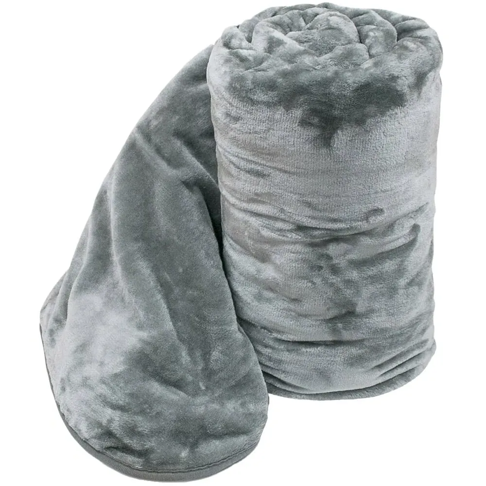 Silver Mink Throw - Silver