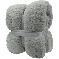 Silver Teddy Throw - Silver