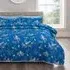 Single Birds Floral Bedspread Set - Navy, Polycotton
