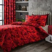 Single Camouflage Duvet Set - Red