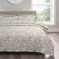 Single Cherry Blossom Bedspread Set - Cream, Polycotton
