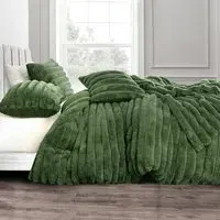 Single Chunky Cord Duvet Set - Green