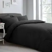 Single Duvet Set - Black, Microfibre