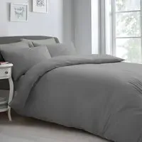 Single Duvet Set - Grey, Microfibre