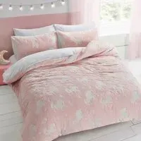 Single Glow in the Dark Unicorn Duvet Set - Pink