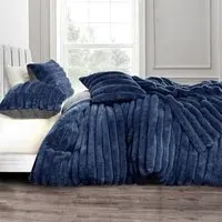 Single Jumbo Cord Duvet Set - Navy