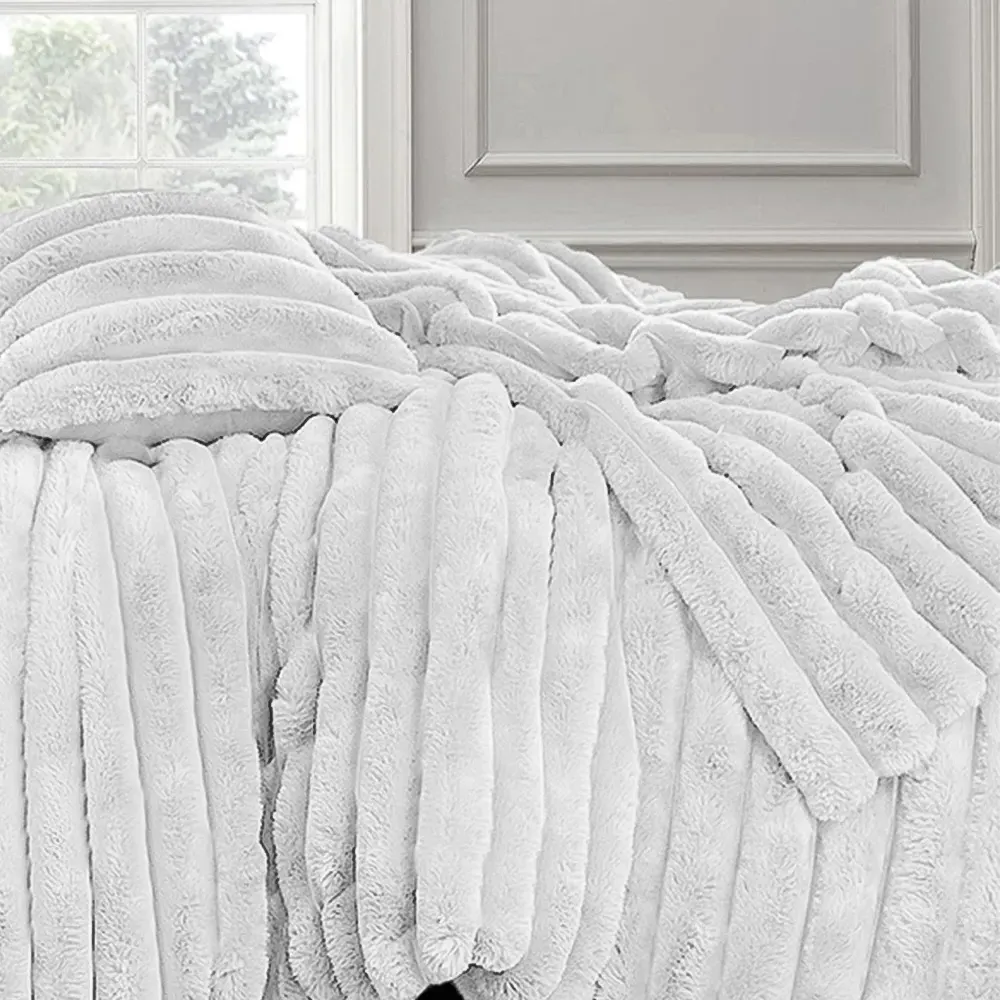 Single Jumbo Cord Duvet Set - White